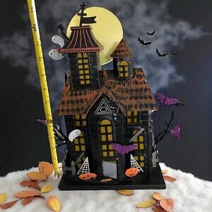 Halloween Haunted House Decor Metal Lights Not Working Retired Scary Prop READ